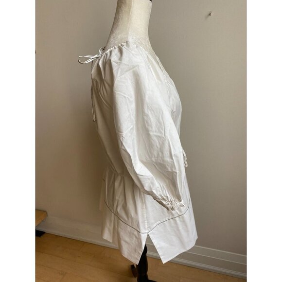 PROENZA Schouler Women BNWOT White Puff Sleeve Poplin Top New White Label - Picture 6 of 15
